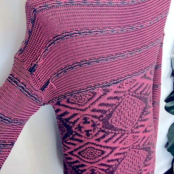 BP Nordstrom Pink & Brown Knit Cardigan Sweater Size Large - Picture 6 of 11